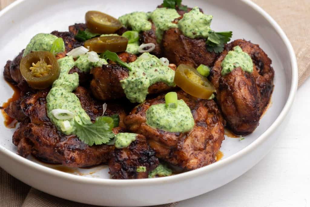 Peruaanse kip met pikante saus - Lowcarbchef.nl