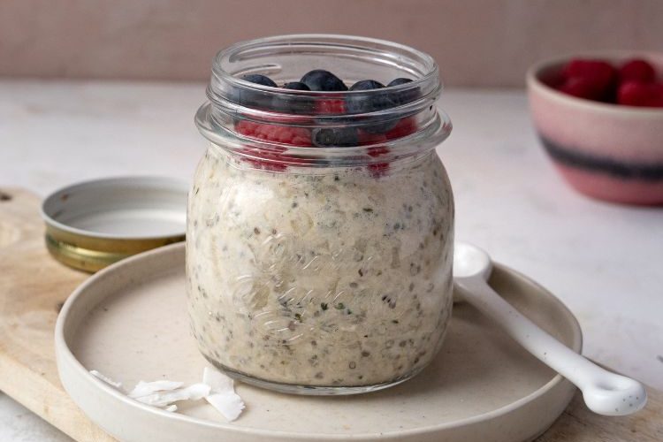 Koolhydraatarme bircher ‘muesli’