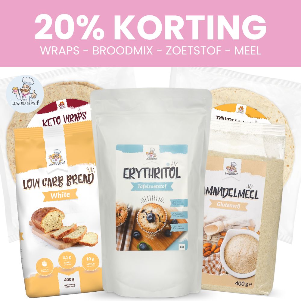 20% Korting op Lowcarbchef producten.