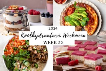Koolhydraatarm weekmenu week samengesteld voor 27 mei t/m 2 juni.